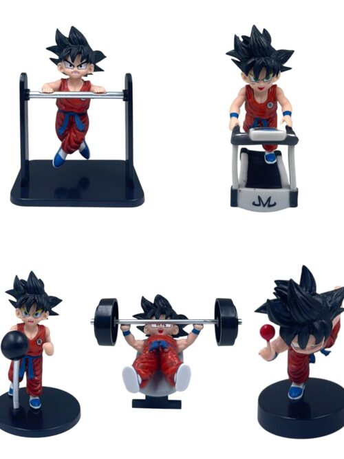 Dragon Ball Z – Goku Gym Workout Action Figure Set (5 Figures, 13 cm Each)