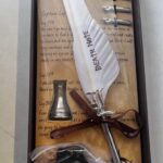 Quill Feather Pen Set – White | Antique Calligraphy Writing Set (Death Note Inspired)