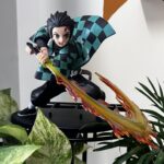 Tanjiro Kamado Action Figure | Fighting Mode with Flame Effect Sword | Demon Slayer Collectible
