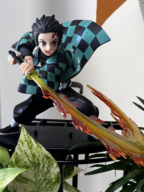 Tanjiro Kamado Action Figure | Fighting Mode with Flame Effect Sword | Demon Slayer Collectible