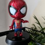 Solar-Powered Dancing Spider-Man Bobble Head – Red | Eco-Friendly Solar Decor