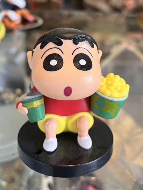 Shinchan Action Figure – 8 cm Collectible with Popcorn