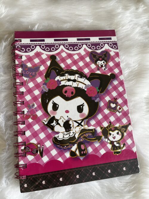 Kuromi Spiral Notebook – Cute Pastel Diary with Spiral Binding