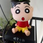 Shinchan Bobble Head – Red T-Shirt Edition | Cute Dashboard & Desk Showpiece