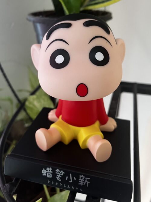 Shinchan Bobble Head – Red T-Shirt Edition | Cute Dashboard & Desk Showpiece