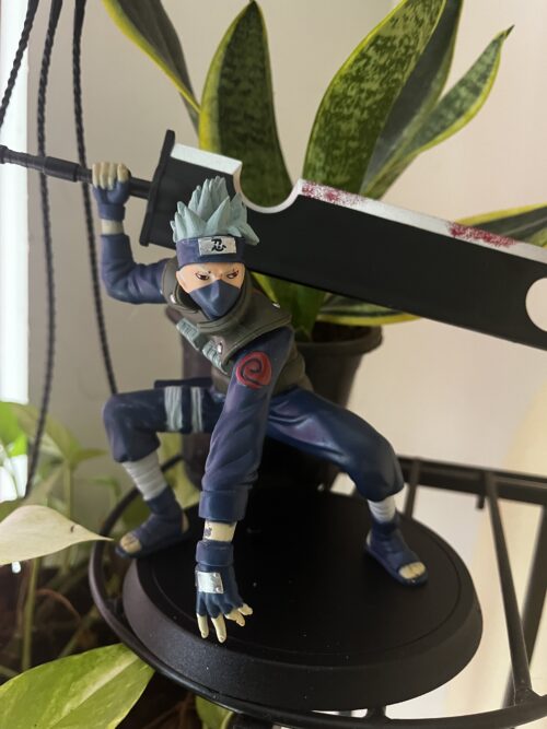 Kakashi Hatake Action Figure with Big Sword | Naruto Collectible for Home & Desk Decor