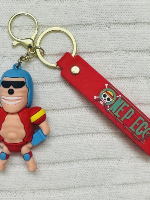 Franky 3D Rubber Keychain – One Piece Anime Collectible