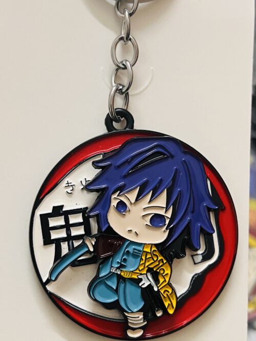 Spinning Metal Giyu Keychain – Demon Slayer Anime Collectible