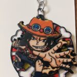 Ace Spinning Metal Keychain – One Piece Anime Collectible