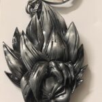 Metallic Goku Head Keychain – Dragon Ball Anime Collectible