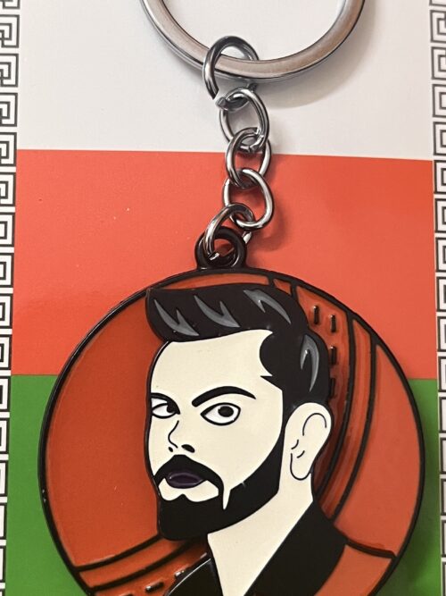 Virat Kohli Metal Keychain – Cricket Collectible Accessory