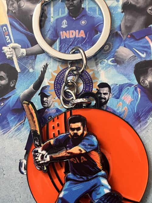 Virat Kohli Spinning Metal Keychain – Cricket Legend Collectible 2