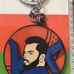 Virat Kohli Spinning Metal Keychain – Cricket Legend Collectible