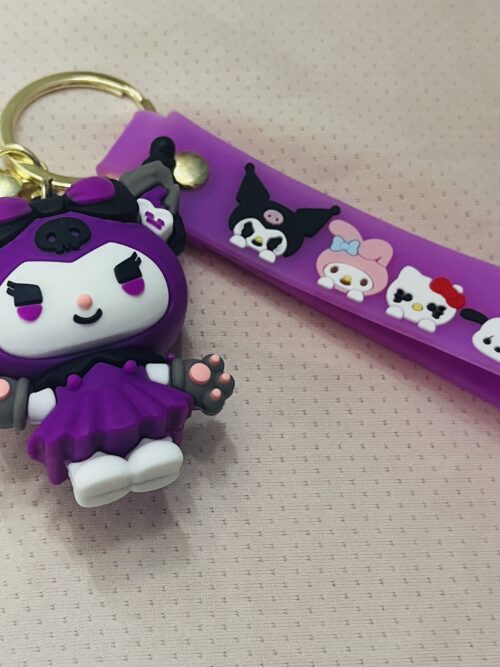 Kuromi 3D Rubber Keychain – Cute Sanrio Collectible 10