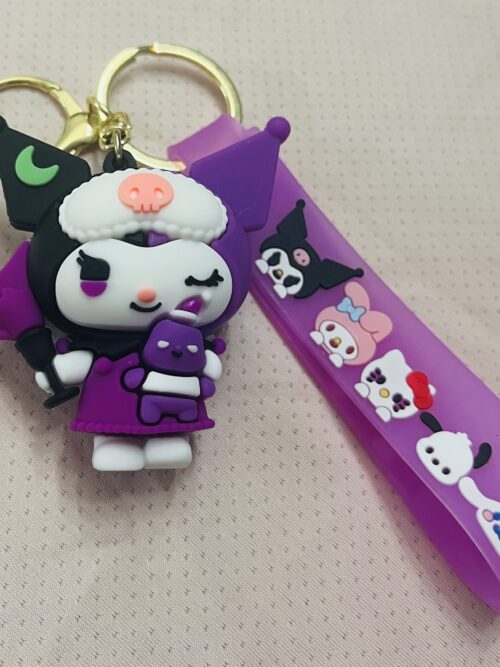 Kuromi 3D Rubber Keychain – Cute Sanrio Collectible 8