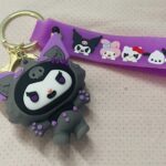 Kuromi 3D Rubber Keychain – Cute Sanrio Collectible 7