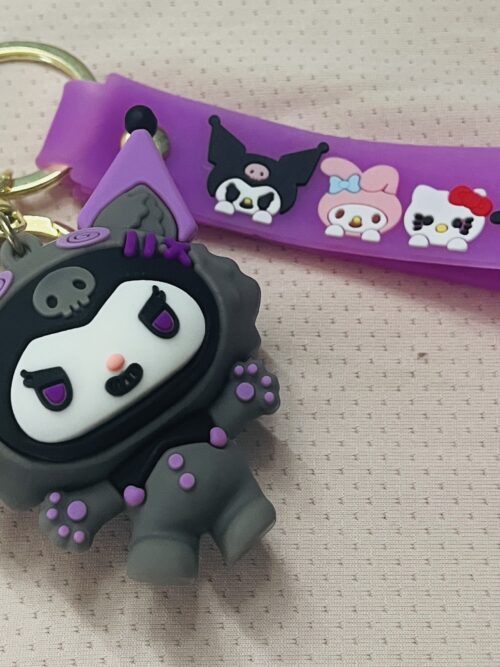 Kuromi 3D Rubber Keychain – Cute Sanrio Collectible 7