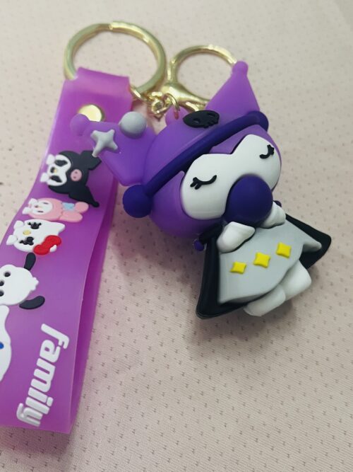 Kuromi 3D Rubber Keychain – Cute Sanrio Collectible 6