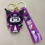Kuromi 3D Rubber Keychain – Cute Sanrio Collectible 5