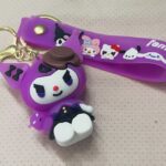 Kuromi 3D Rubber Keychain – Cute Sanrio Collectible 4