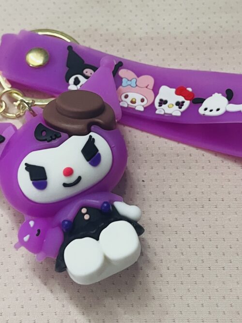 Kuromi 3D Rubber Keychain – Cute Sanrio Collectible 4