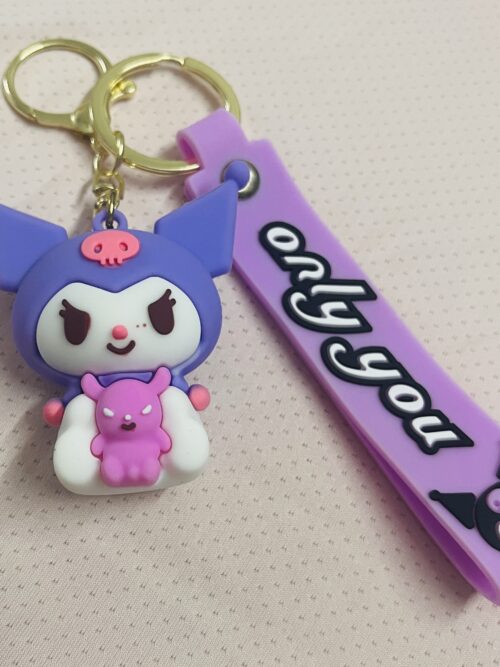 Kuromi 3D Rubber Keychain – Cute Sanrio Collectible 3