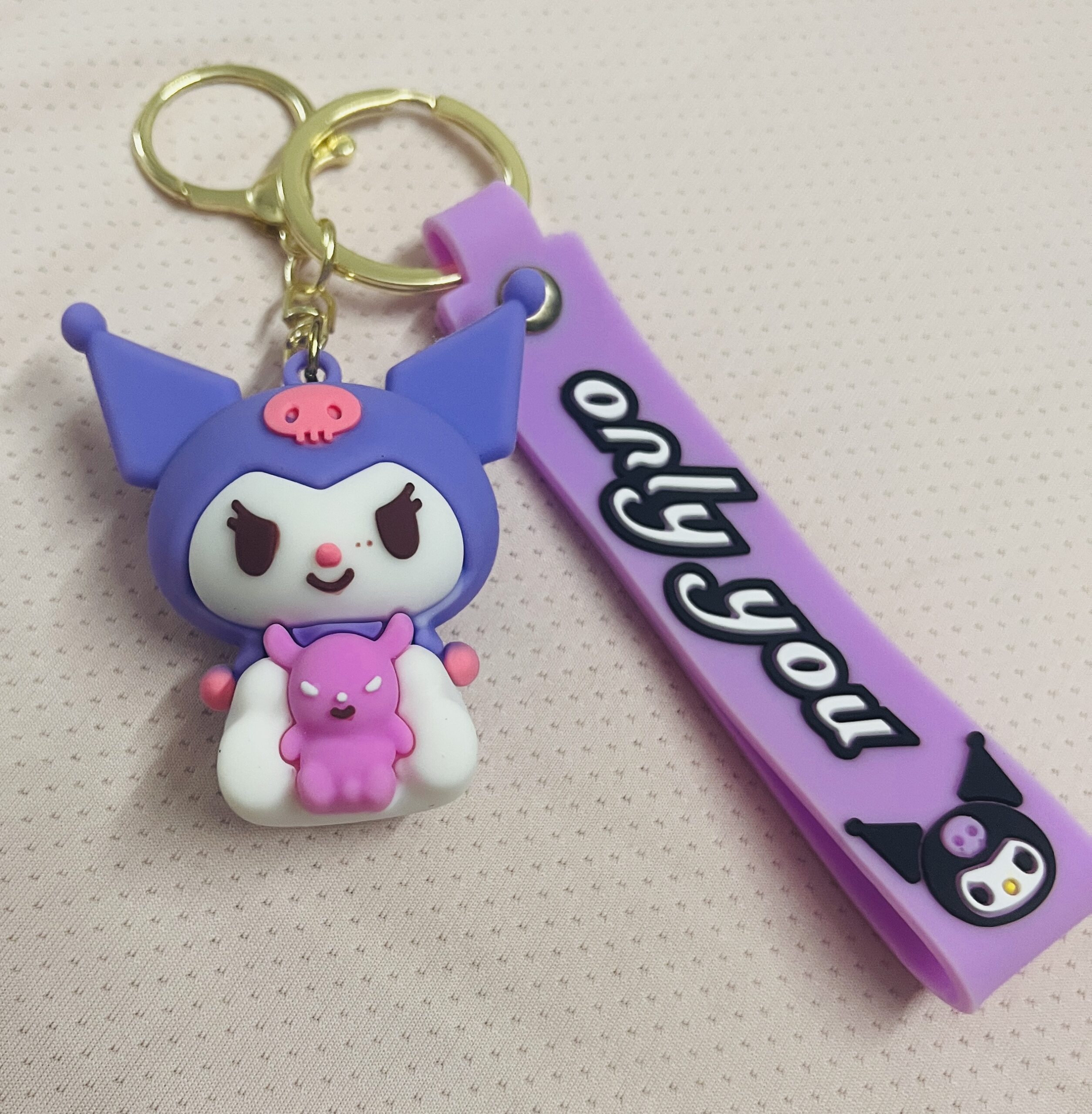 Kuromi 3D Rubber Keychain – Cute Sanrio Collectible 3