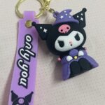 Kuromi 3D Rubber Keychain – Cute Sanrio Collectible 1