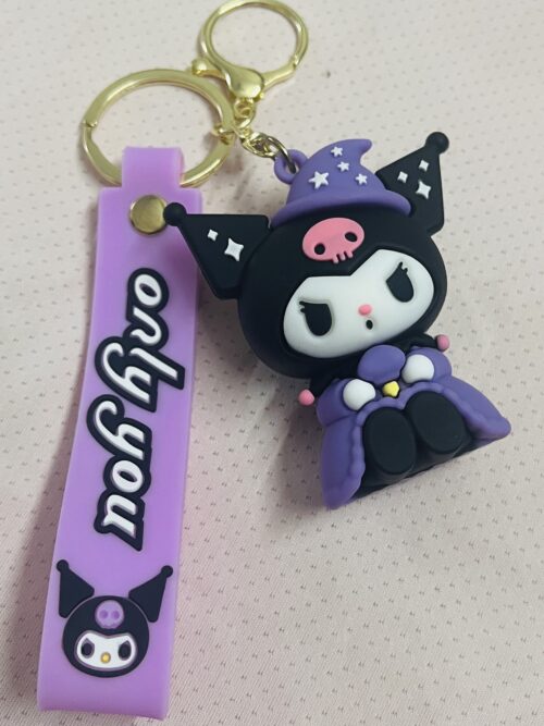 Kuromi 3D Rubber Keychain – Cute Sanrio Collectible 1