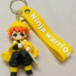 Zenitsu Agatsuma 3D Rubber Keychain – Demon Slayer Anime Collectible