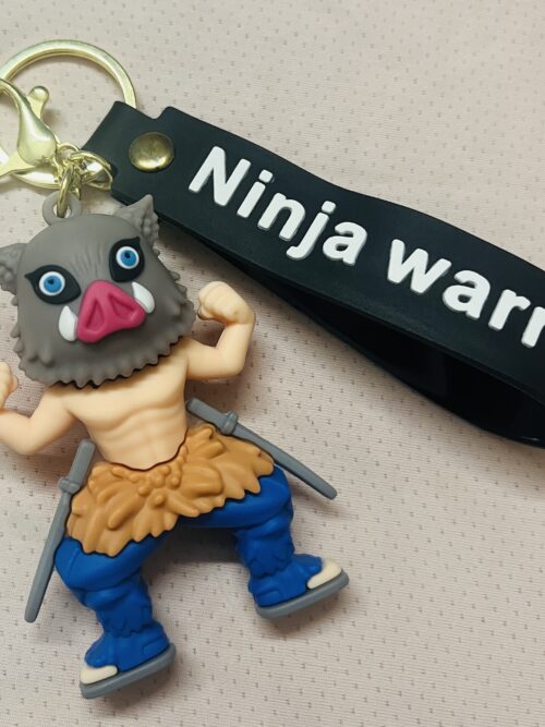 Inosuke Hashibira 3D Rubber Keychain – Demon Slayer Anime Collectible