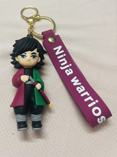 Giyu Tomioka 3D Rubber Keychain – Demon Slayer Anime Collectible